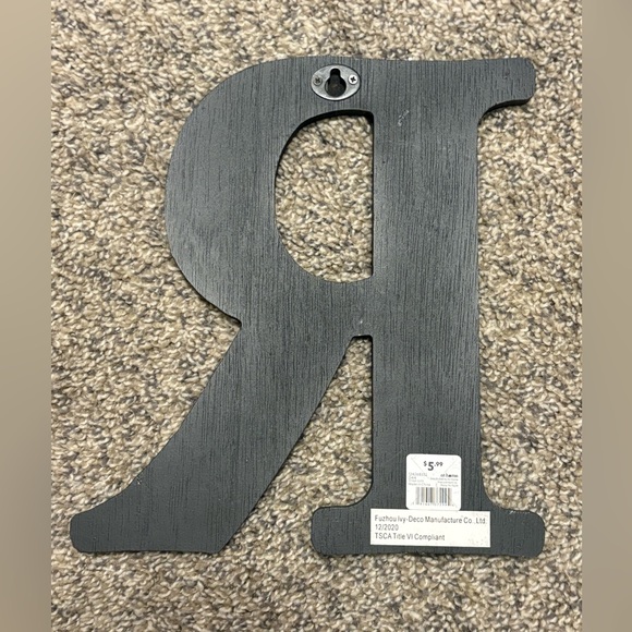 Monogram Letter R Wooden Sign - Picture 2 of 3